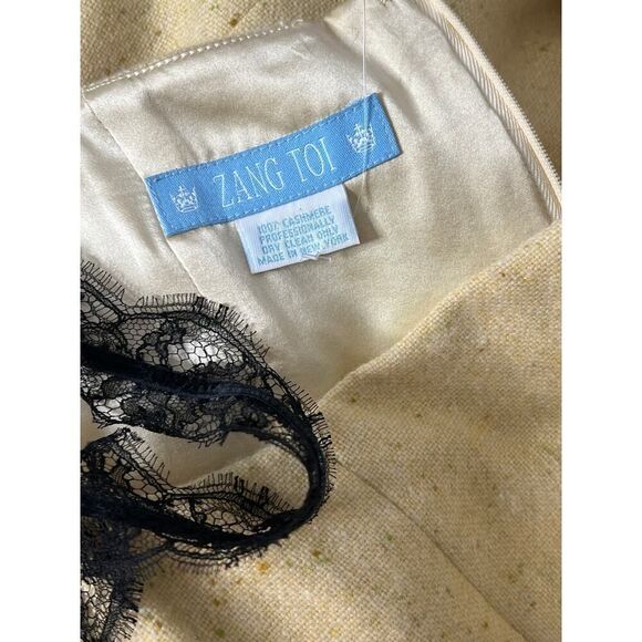 Zang Toi Dress & Jacket XS/S 100% Cashmere Lace Trim Extra Small - Small - Picture 8 of 11